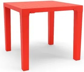 Mesa Niala Quadrada Vermelha 80cm em Polipropileno Plaxmetal