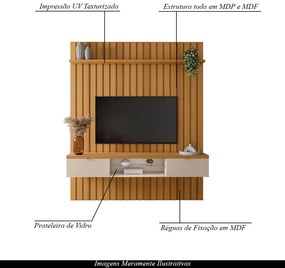 Painel Suspenso Ripado 1.8 Voi MDP/MDF Cinamomo Mel G26 - Gran Belo
