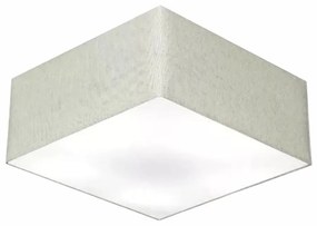 Plafon Quadrado Md-3012 Cúpula em Tecido 21/50x50cm Rústico Cinza - Bivolt