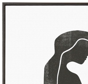 Quadro Decorativo em Canvas Desenho Preto Mulher Sentada 100x80 cm - D'Rossi