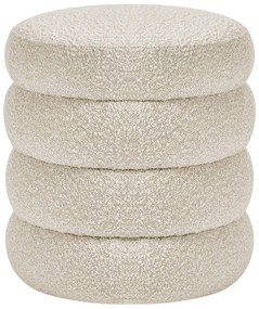 Puff Decorativo Orgânico Sala de Estar Lavínia Bouclé - ADJ Decor