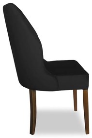 Cadeira De Jantar Safira Suede Preto