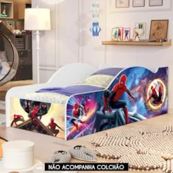 Mini Cama Infantil 148x68cm Personagens Herói Aranha Z53    - Mpozenat