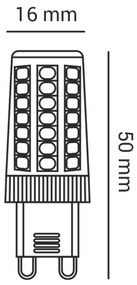Lâmpada Halopin G9 Led 3,5W 350Lm 6000K 300° 220V | Opus Lp 39978