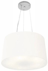 Lustre Pendente Cone Md-4153 Cúpula em Tecido 30/45x40cm Branco - Bivolt