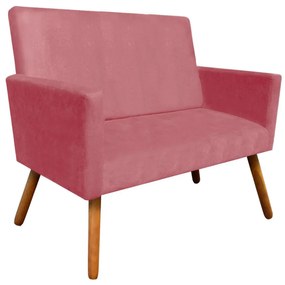Namoradeira Nina Suede Pés Palito Castanho D'Rossi - Rose