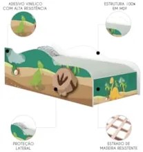 Cama Solteiro Infantil Baixa Para Colchão 188x88cm Dinossauro K06 - Mp