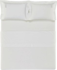 Jogo de Cama Trussardi Portello Cetim 300 Fios Branco - Casal  Casal