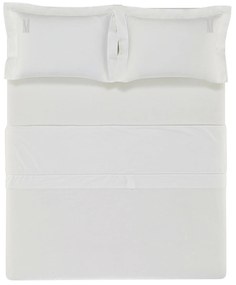 Jogo de Cama Trussardi Portello Cetim 300 Fios Branco - Queen  Queen