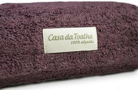 Jogo de Toalha 5 Peças Fio Penteado 100% Algodão  Roxa e Rose