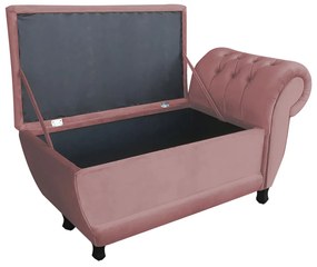 Recamier Goya Veludo - D'Rossi - Rose