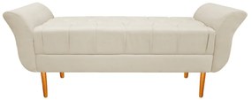 Recamier Estofado Ari 160 cm Queen Size Corano Bege - ADJ Decor