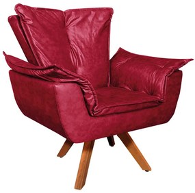 Poltrona Sala de Estar Giratória MM30 Kit 2 Opalla Corano - Corano  Vermelho