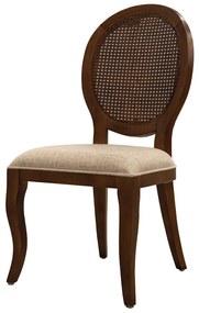 Cadeira Delicate Palha - Freijó - Tecido Pisa Beige Kleiner
