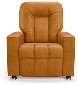 Poltrona do Papai Reclinável Sala de Cinema Pequim Manual PU Whisky G23 - Gran Belo