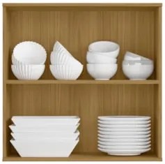 Armário de Cozinha Aéreo 80cm Rita Freijó/Off Acetinado Z44 - Mpozenat