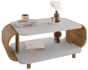 Mesa De Centro Floripa Off White/Cinamomo - Bechara Móveis