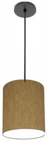 Lustre Luminária Pendente Vivare Free Lux PE-4103PR Cúpula em Tecido 15x20cm