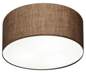 Plafon Cilíndrico Md-3010 Cúpula em Tecido 30x12cm Café - Bivolt