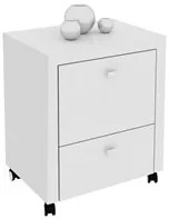 Armário para Home Office ME4112 com Rodízios Branco - Tecno Mobili
