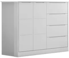 Cômoda Infantil 2 Portas 4 Gavetas Lilly Z39 Branco - Mpozenato