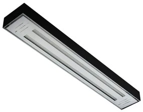 Plafon Sobrepor Aluminio Preto Valencia 125Cm