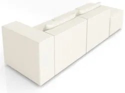 Sofá 4 Lugares 323cm Com Puff Esquerdo Fay Bouclê Cru Z55 - Mpozenato