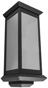Arandela Vidro Aluminio Preto 48,3x18,7cm Toscana Trap Duo