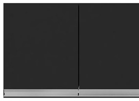 Armário Cozinha Aéreo 120cm 3 Portas Leticia A01 - D'Rossi - Preto