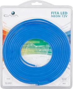 Fita De Led Neon Azul 7W Por Metro 12V Irc80 Ip65 5M