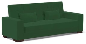 Sofá Cama Casal 3 Lugares 210cm Lisboa Veludo Verde D03 - D'Rossi