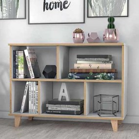 Estante 5 Nichos Linha Oslo Be66 - Branco/pinus