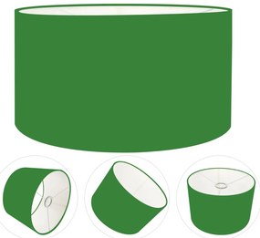 Cúpula Abajur Cilíndrica Cp-7027 Ø55x30cm Verde Folha