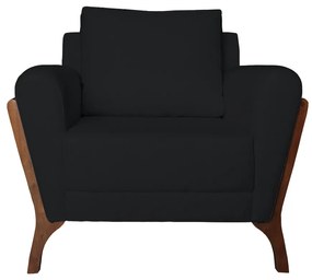 Poltrona Decorativa Sabrina Veludo Preto