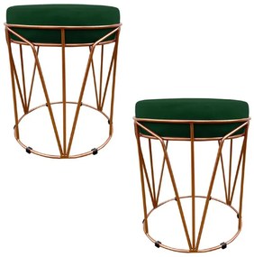 KIT 02 PUFF BABU SUEDE BASE COBRE DROSSI - Verde