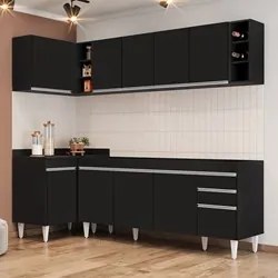 Armário de Cozinha Modulado de Canto Direito 5 Peças CP43 Balcão sem T