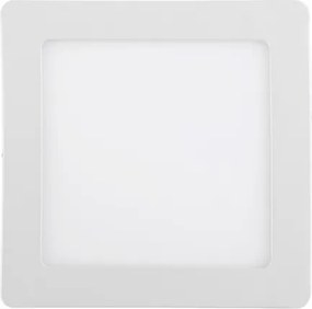 Plafon Led De Sobrepor Quadrado Branco 12w Moldura