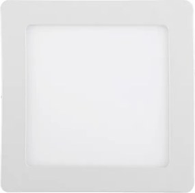 Plafon Led De Sobrepor Quadrado Branco 12W Moldura - LED BRANCO FRIO (6000K)
