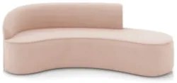 Sofá 4 Lugares Para Sala 220cm Orgânico Wendi Veludo Rose I01  - Mpoze