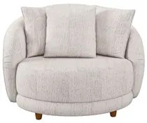 Poltrona Decorativa para Sala 122cm Pés Madeira Kaly M22 Sintético Car