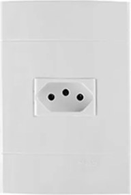 Conjunto Tomada 4X2 Termoplastico Branco 10A Decor