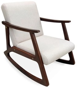 Poltrona para Amamentação Vintage de Balanço Madeira Maciça Design Retrô