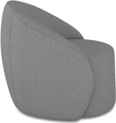 Poltrona Sala Giratória Redonda Kit 2 Steve Linho Grafite I01  - Mpoze