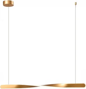 Pendente Led Metal Aluminio Dourado 29W 3000K Sonik