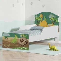 Mini Cama Infantil 148x68cm Com Proteção Lateral Dinossauro K06 - Mpoz