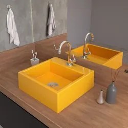 Cuba Pia De Apoio Para Banheiro Quadrada Q355W Amarelo C08 - Mpozenato