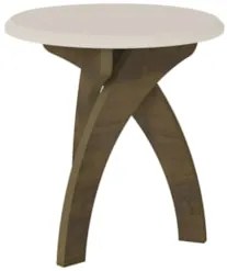 Mesa de Canto Lateral 50cm Para Sala Leeroy Off/Pinho A09   - Mpozenat