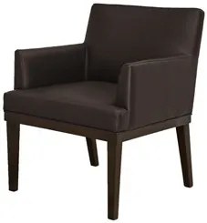 Poltrona Decorativa Sala de Estar e Recepção Vitória W01 Corano Marrom