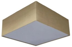 Plafon Quadrado Md-3050 Cúpula em Tecido 40x40X12cm Palha - Bivolt