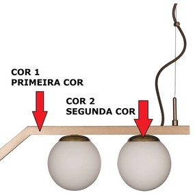 Pendente Zig 145X30Cm 6Xg9 / Cabo Aço Chumbador + Cabo Rayon / Globo Ø... (BT - Branco Texturizado, FOSCO)